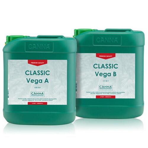Canna Classic Vega A & B 5 Litre Set - Hydroponic Grow Nutrients 