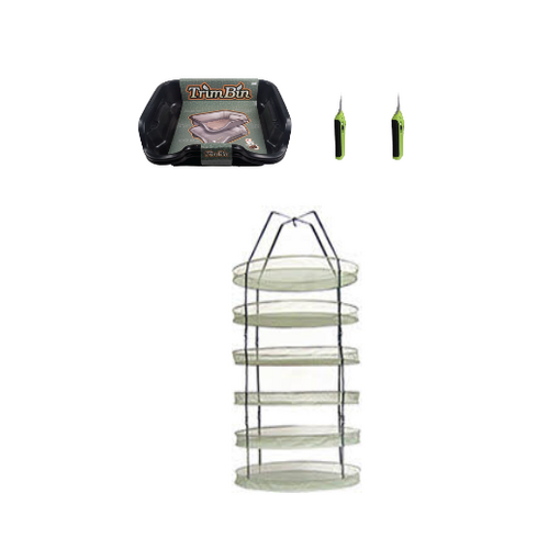 HYDROPONICS TRIM KIT - HARVEST MORE TRIM BIN, DRYING RACK & TRIM SCISSORS 2 PACK