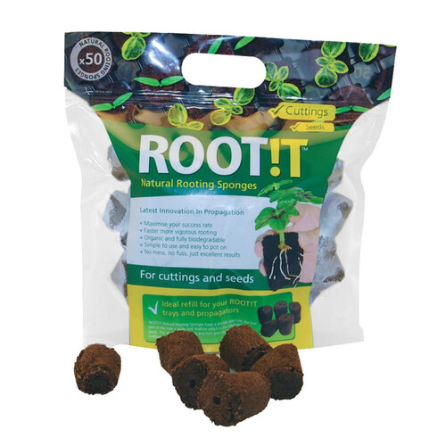 Rootit Natural Rooting Sponges 50 Pack Refill Bag