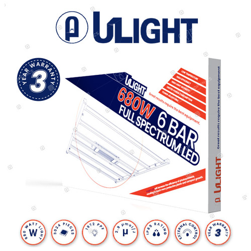 LED ULIGHT 6 BAR 680W GROW LIGHT