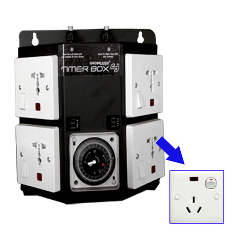 Timer Box 4 Outlet - Growlush