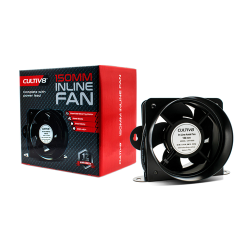 INLINE AXIAL FAN 150MM 35 WATTS CULTIV8