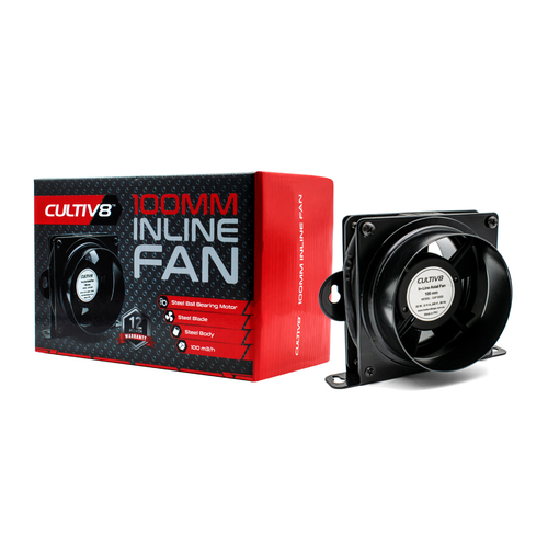 CULTIV8 INLINE AXIAL FAN 100MM  / Hydroponics / GROW TENT FAN