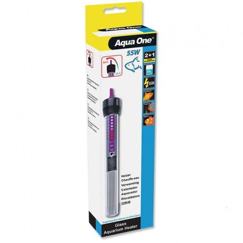 AQUA ONE GLASS HEATER 55 WATT