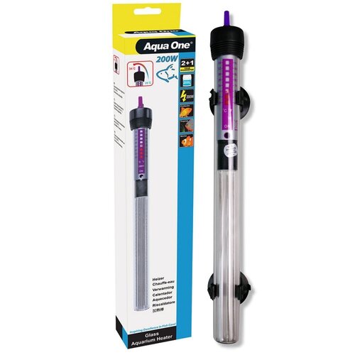 AQUA ONE GLASS HEATER 200 WATT