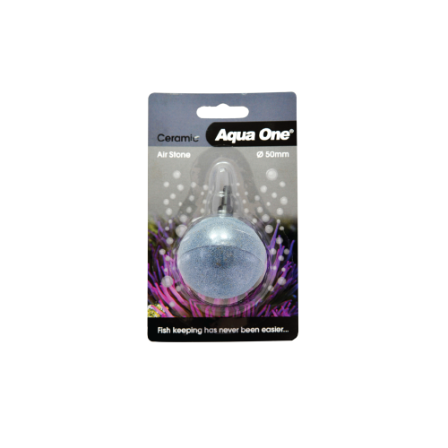 AQUA ONE 50MM AIR STONE CERAMIC / SINGLE OR DOUBLE PACK / HYDROPNICS AQUAPONICS