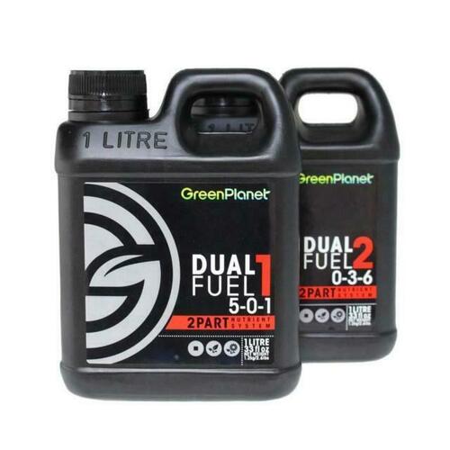 Dual Fuel Green Planet 1L / 2 Part Nutrient / Hydroponics