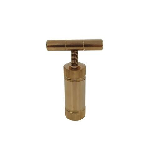 POLLEN PUSH PRESS T-SHAPE / Stainless Steel Silver Tobacco Compressor