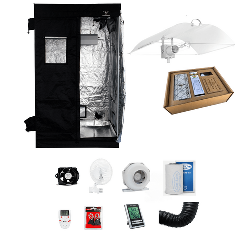 SEAHAWK GROW TENT KIT 1M X 1M X 2M - 315W CMH ADJUSTAWING LIGHT KIT -100MM CENTRIFUGAL CAN FAN