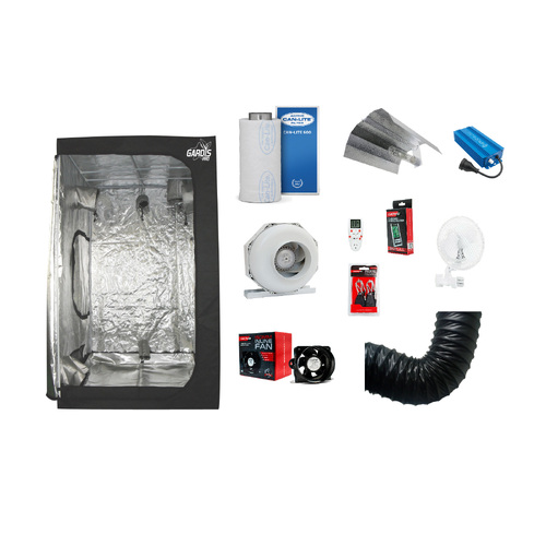 GROW TENT KIT 1 x 1 x 2 M  - 600W LIGHT KIT & CENTRIFUGAL FAN