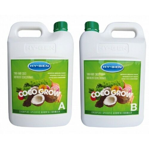 Hy-Gen Coco Grow A&B 5L Set - 2 Part Vege Nutrients Hy Gen 