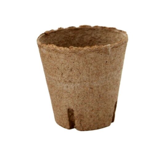 80mm Seedling Round Pots with Slits x 50 Jiffy / Propagation Biodegradable Pot