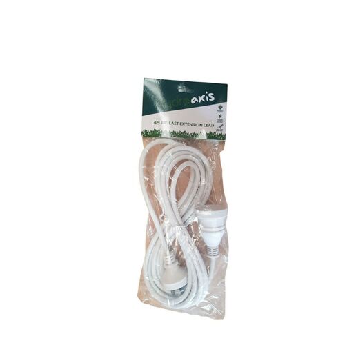 BALLAST EXTENSION LEAD 4M HYDRO AXIS ROUND EARTH PLUG HYDROPONICS