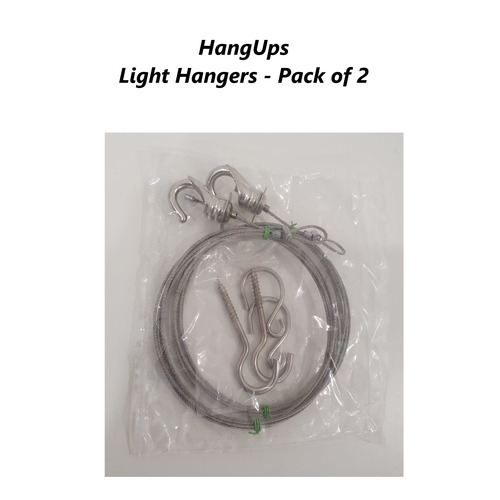 Hangups Light Hangers Set of 2 - Metal Cable Light Hangers Hydroponics