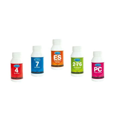 HY-GEN 5 PACK Buffer 7 Buffer 4 ES PC Probe & 2.76 Solution 250ml pH Calibration