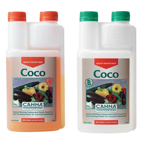 CANNA COCO A & B 2 X 1 LITRE - GROW & FLOWER NUTRIENT SET