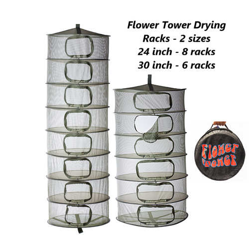 DRYING RACK 6 OR 8 TIER / FLOWER TOWER / EXTRA LARGE WITH  ZIPPERS 