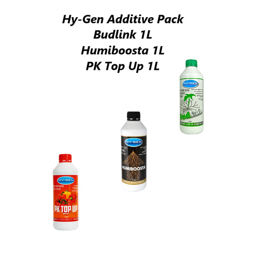 Hy-Gen Budlink PK Top Up Humiboosta Pack - 3 x 1L- Hygen Nutrients Additive Set