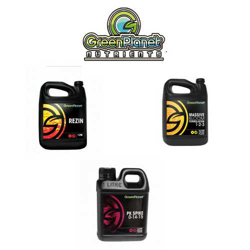 Green Planet Massive Bloom 1L Rezin 1L PK Spike 1L Pack  / GP3 Hydroponics