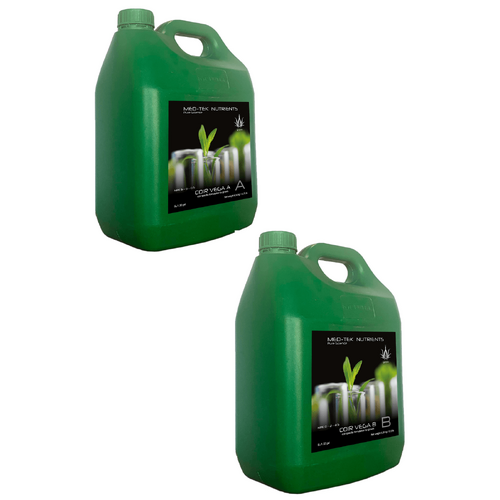MED-TEK COIR VEGA BASE A B 5 LITRES NUTRIENT SET
