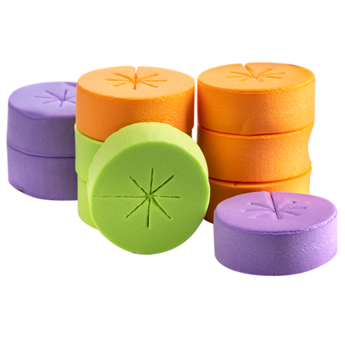 CLONE COLLARS COLOURED 24 PACK - PURPLE/ORANGE/GREEN