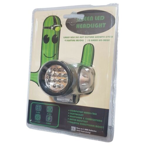 Green LED Headlamp LED Head Light / Lamp Hydroponics