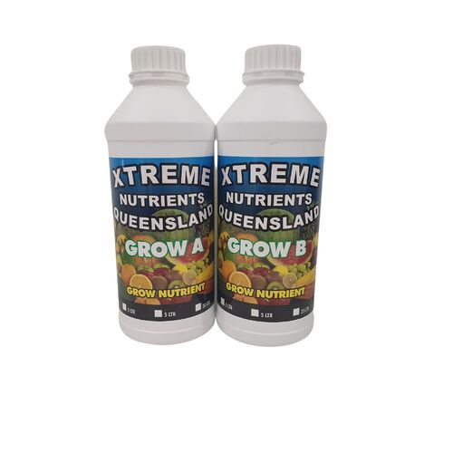Hydroponic Grow Nutrient Set A & B - 1L / 5L  Xtreme Queensland Nutrients